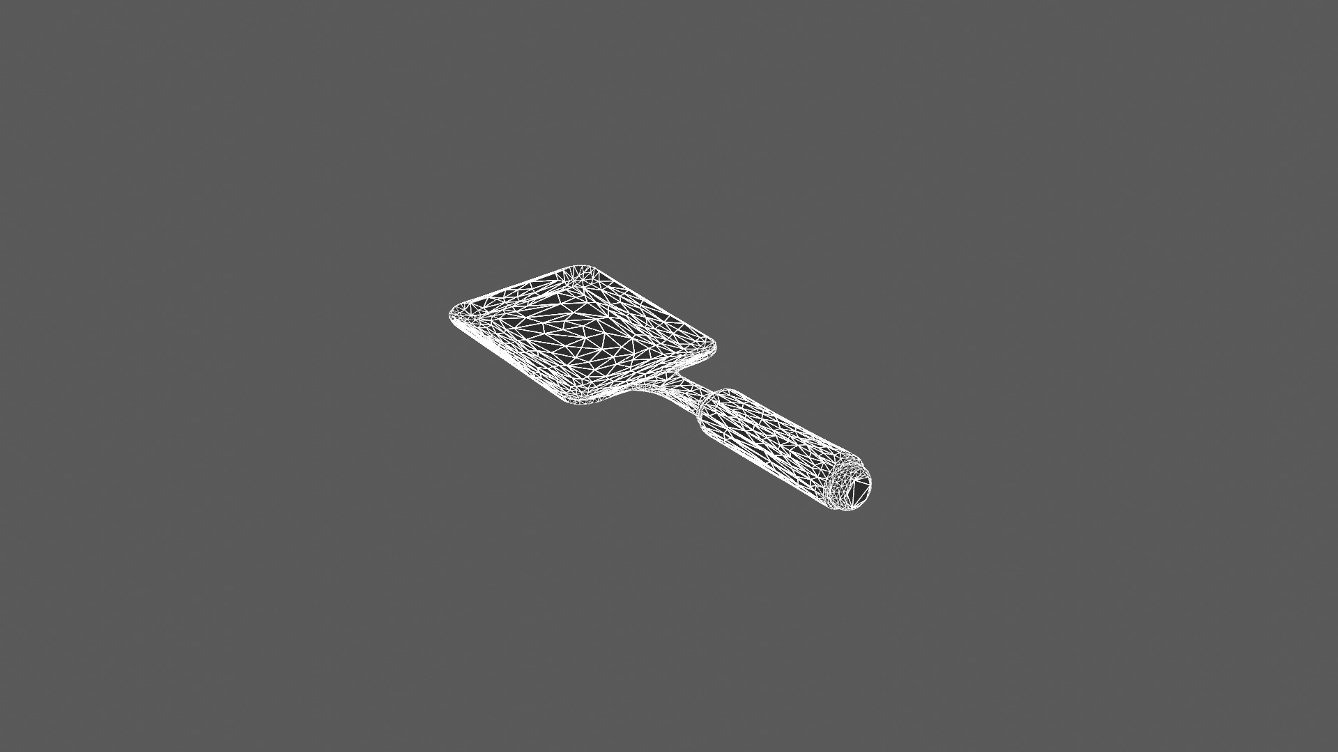 3D Model of a Kitchen Spatula with Wooden Handle 3D model_6