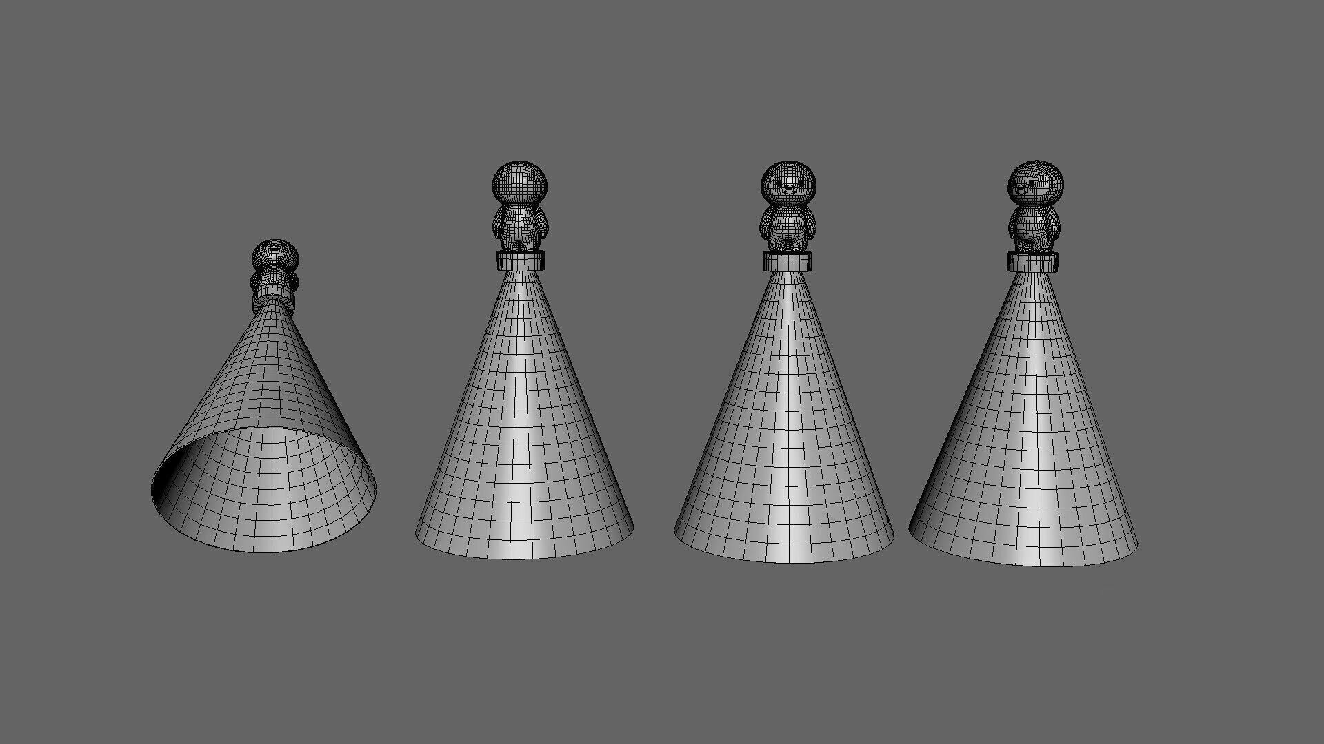 Birthday Hat - Colorful Party Decoration Prop 04 Low-poly 3D model_7