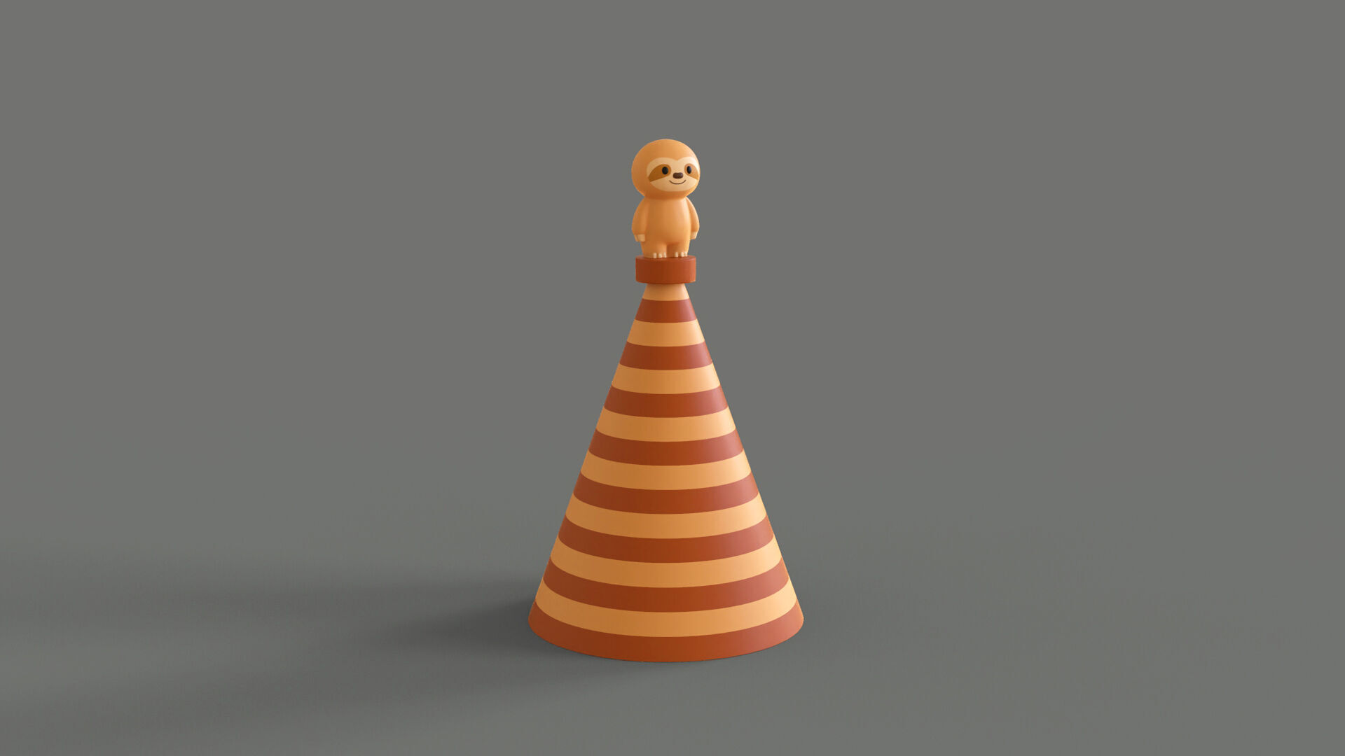 Birthday Hat - Colorful Party Decoration Prop 04 Low-poly 3D model_4