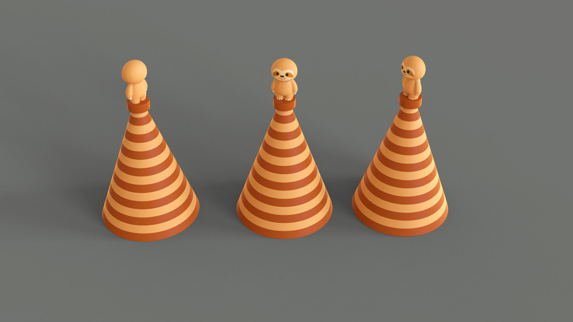 Birthday Hat - Colorful Party Decoration Prop 04 Low-poly 3D model_3