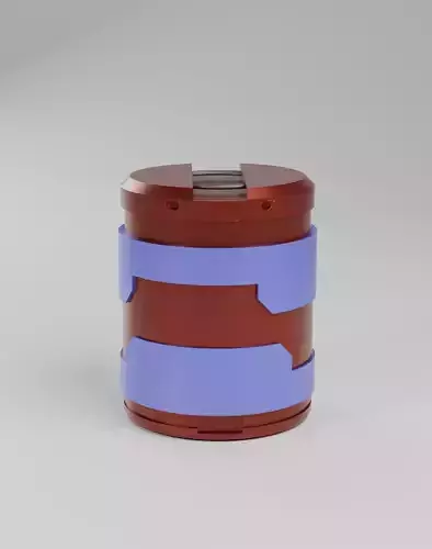 Futuristic Sci-Fi Cylinder Container High-Detail 3D Model