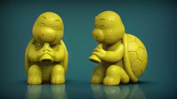 Cute Stylized Turtle for 3D Print Model