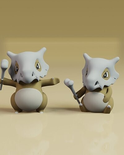 Cubone Pokemon  3D print model