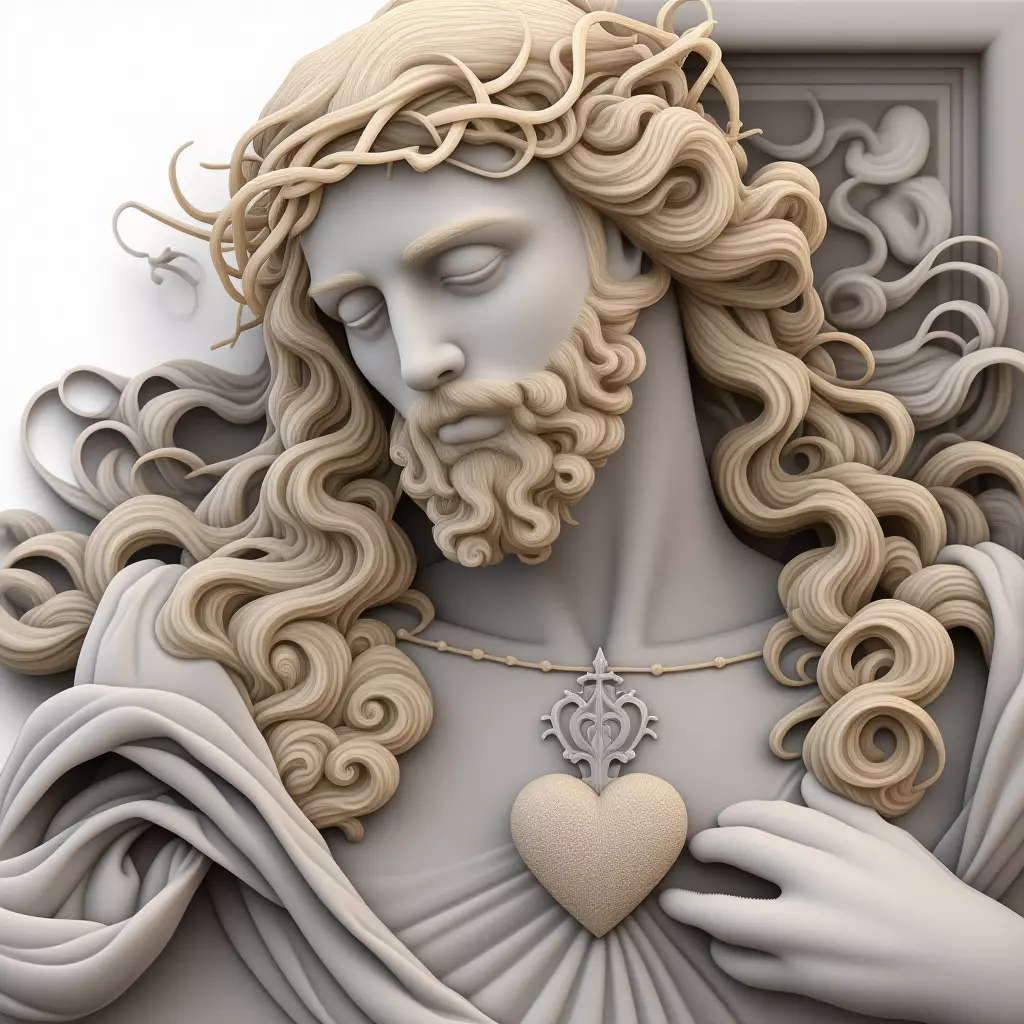 Divine sanctity framed in art 3D model