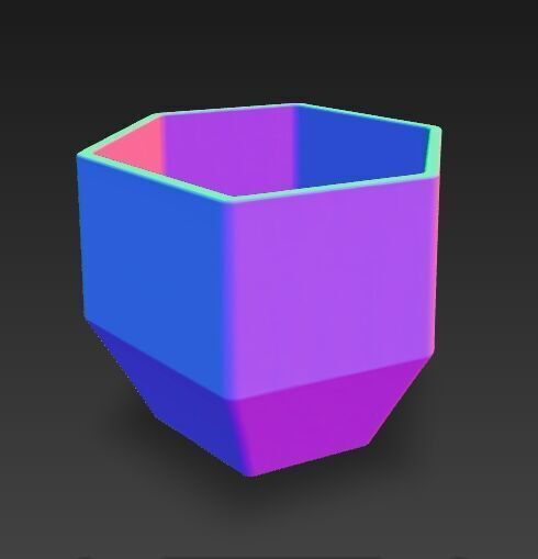 Futuristic Circuit Board Planter 3D model_9