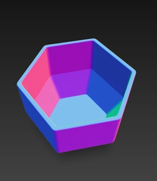 Futuristic Circuit Board Planter 3D model_8