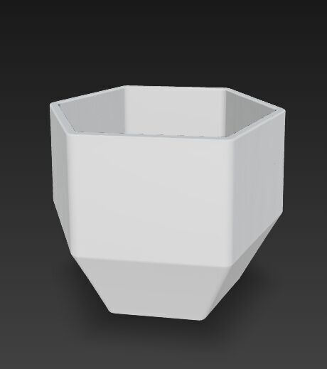 Futuristic Circuit Board Planter 3D model_13