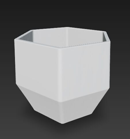 Futuristic Circuit Board Planter 3D model_12