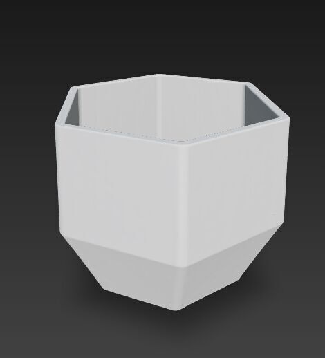 Futuristic Circuit Board Planter 3D model_15