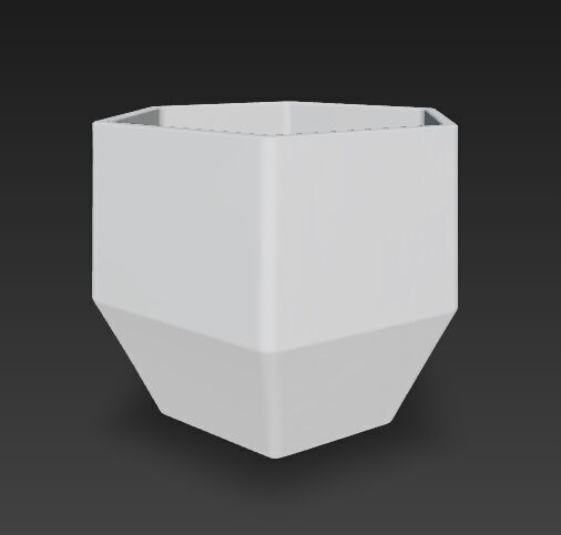 Futuristic Circuit Board Planter 3D model_16