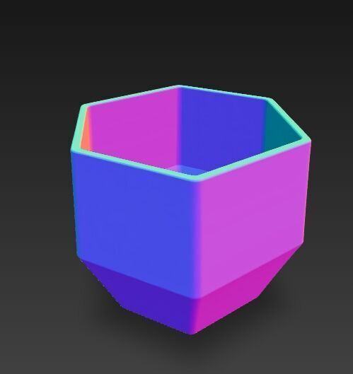 Futuristic Circuit Board Planter 3D model_10