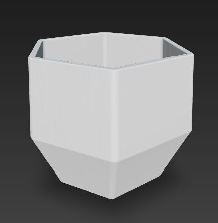 Futuristic Circuit Board Planter 3D model_14