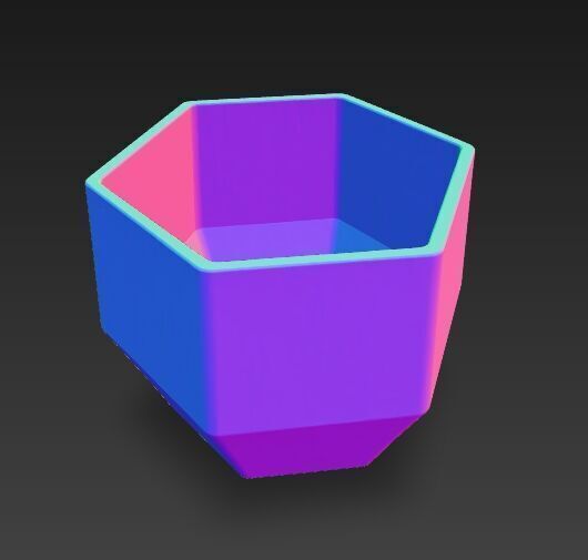 Futuristic Circuit Board Planter 3D model_11