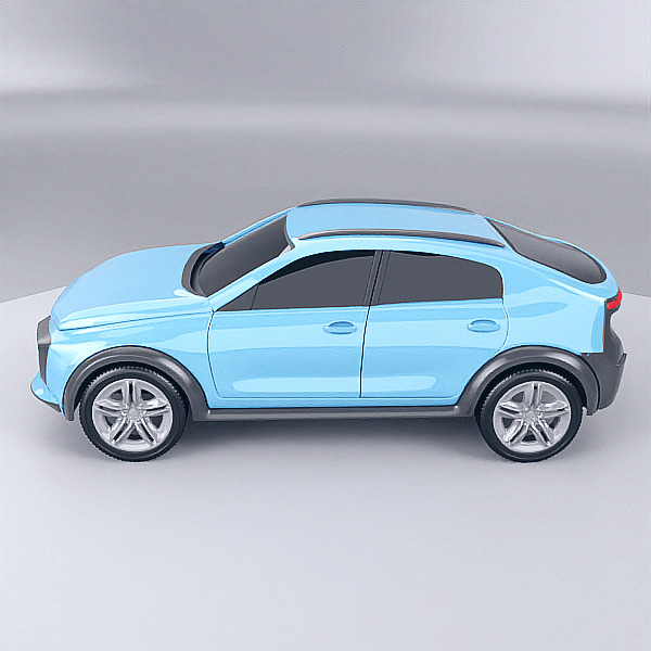 Generic crossover concept vehicle 3D model_3