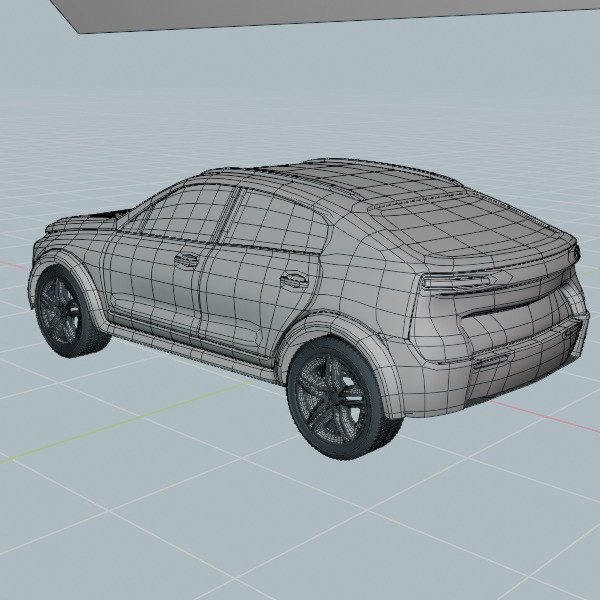 Generic crossover concept vehicle 3D model_9