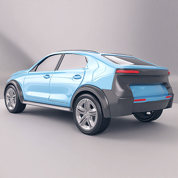 Generic crossover concept vehicle 3D model_4