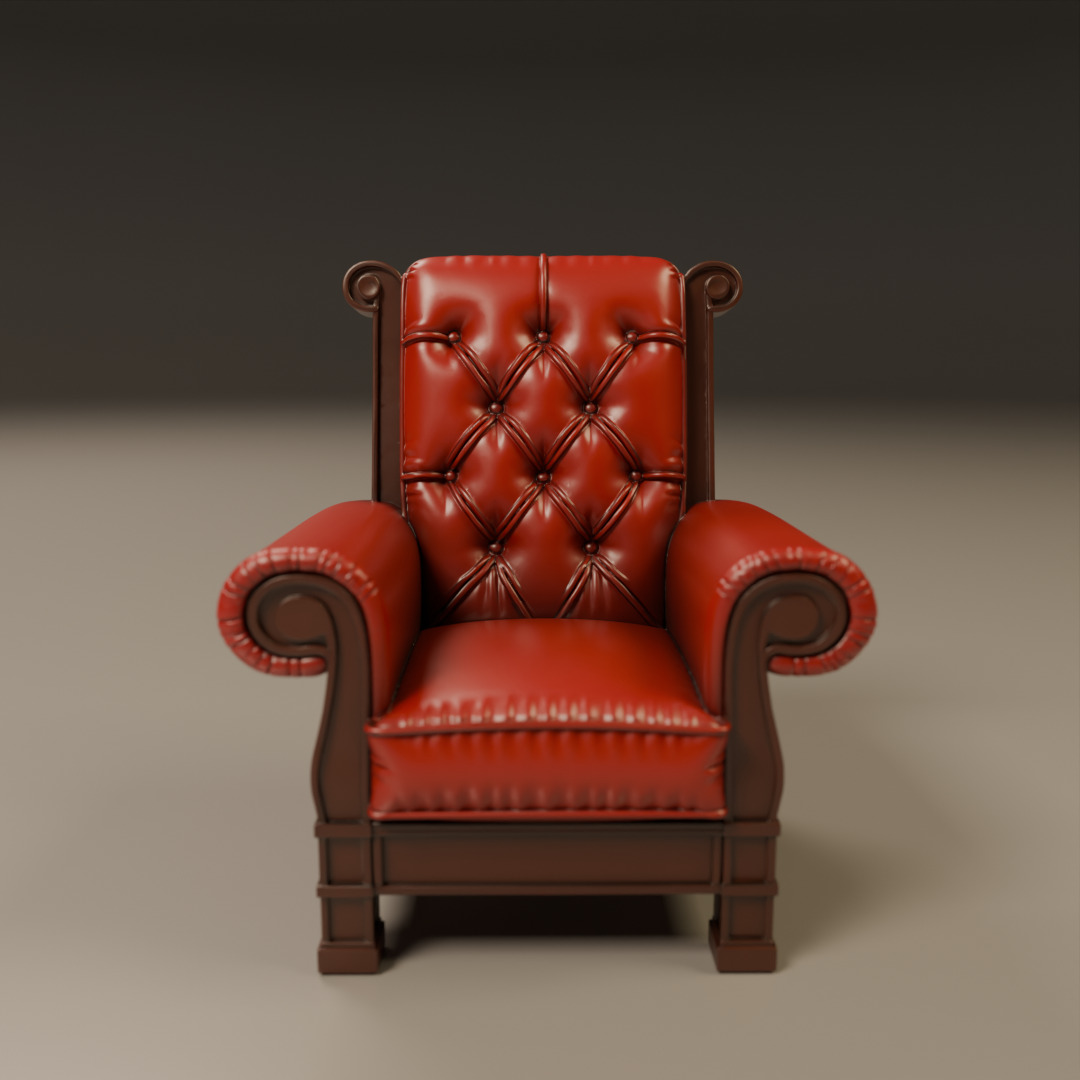 armchair 3D print model_16