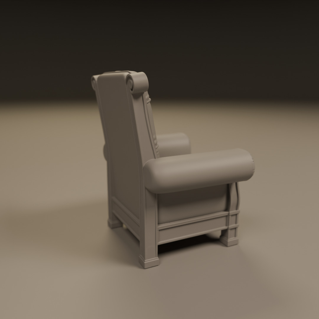 armchair 3D print model_6