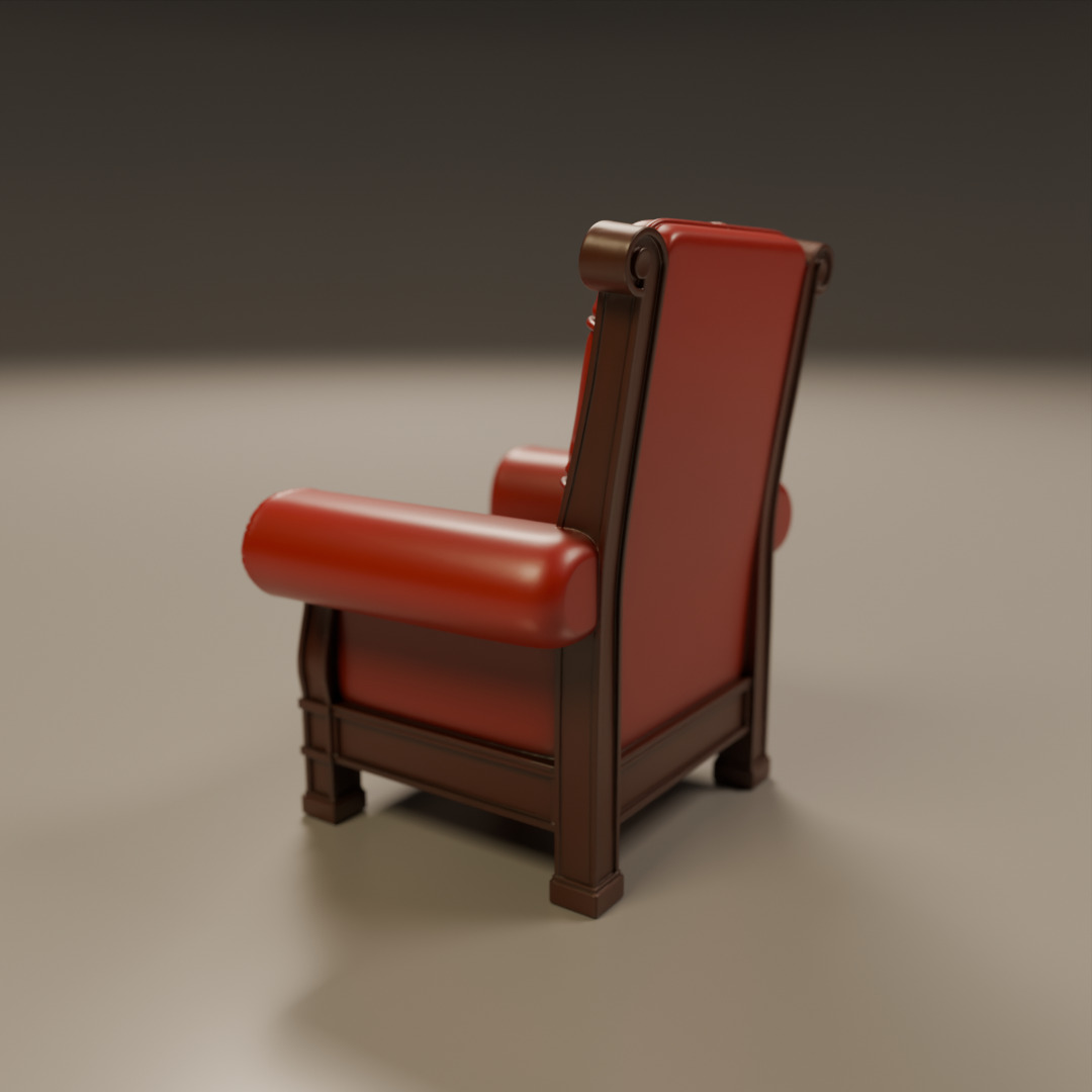 armchair 3D print model_15