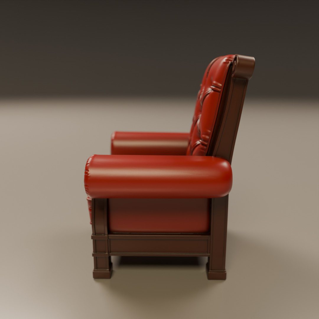 armchair 3D print model_10