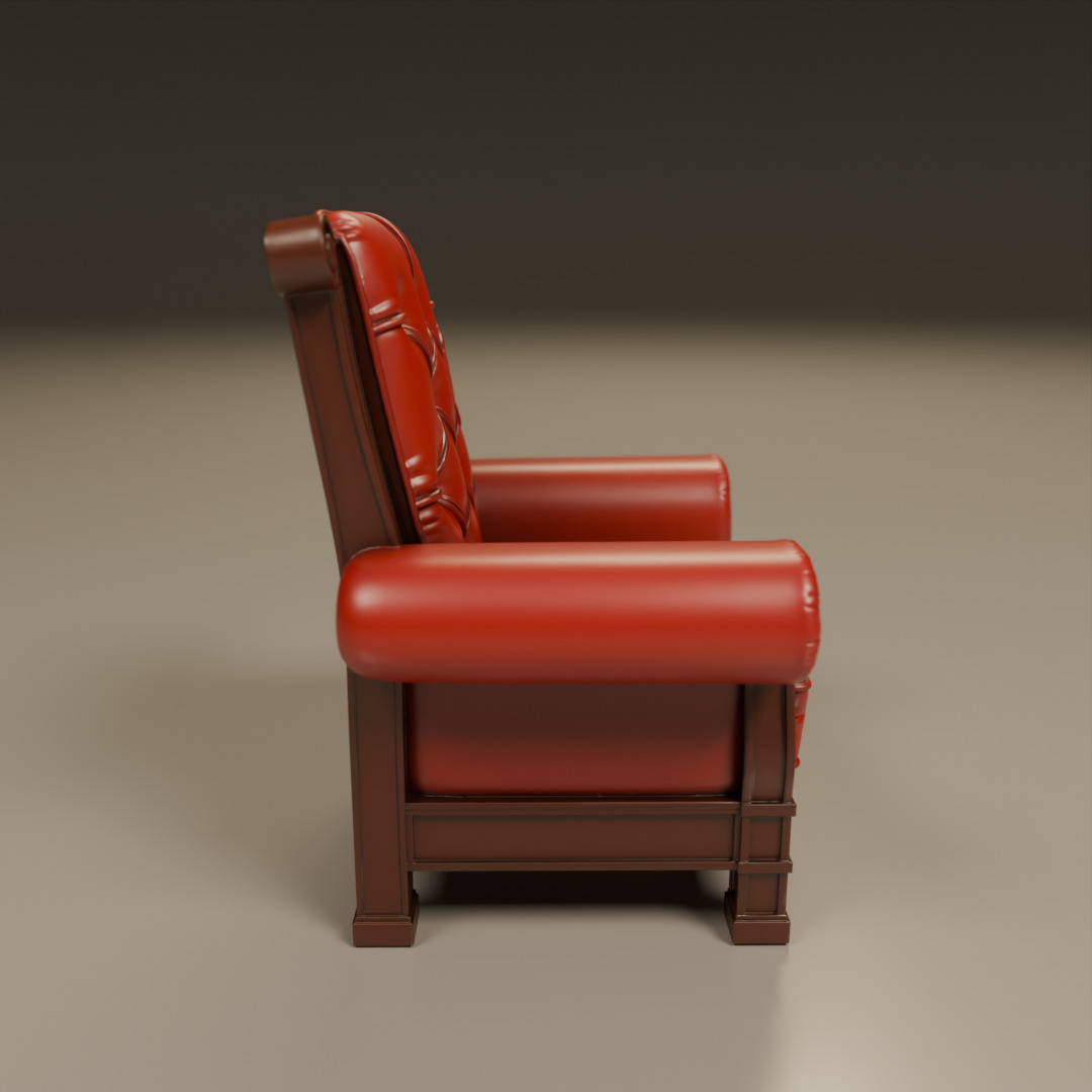 armchair 3D print model_9