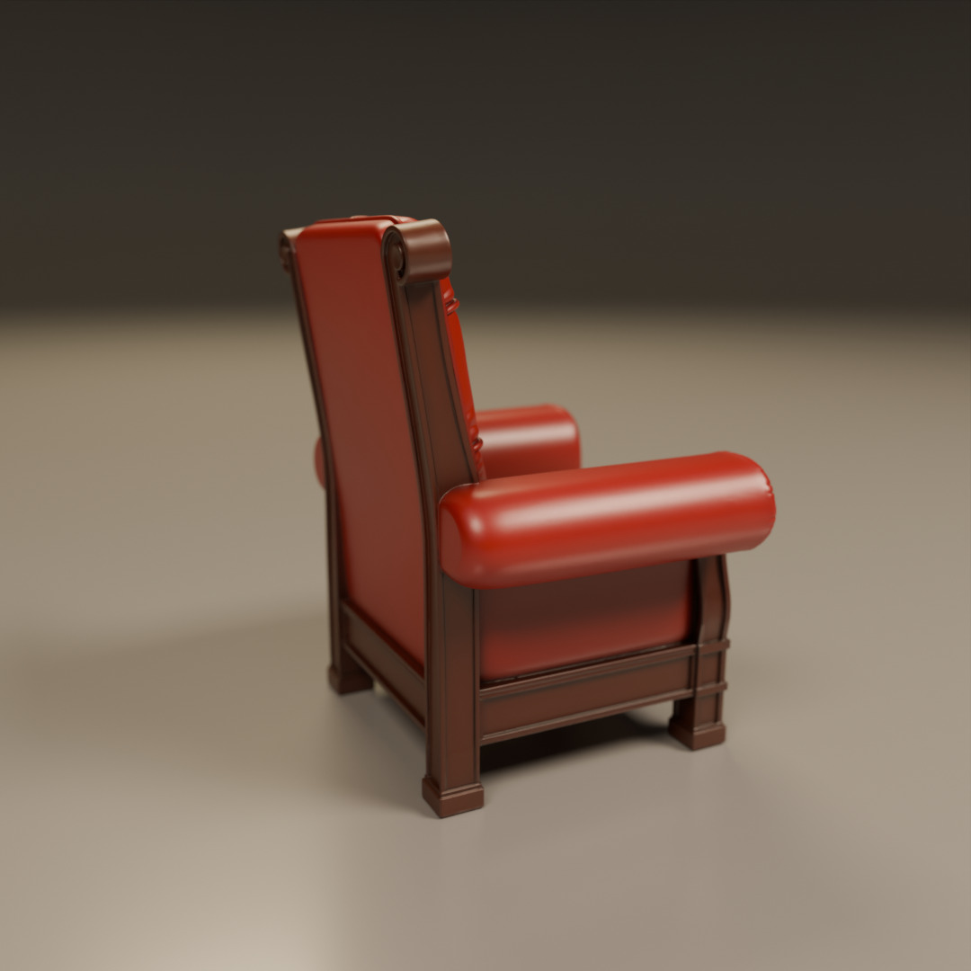 armchair 3D print model_14