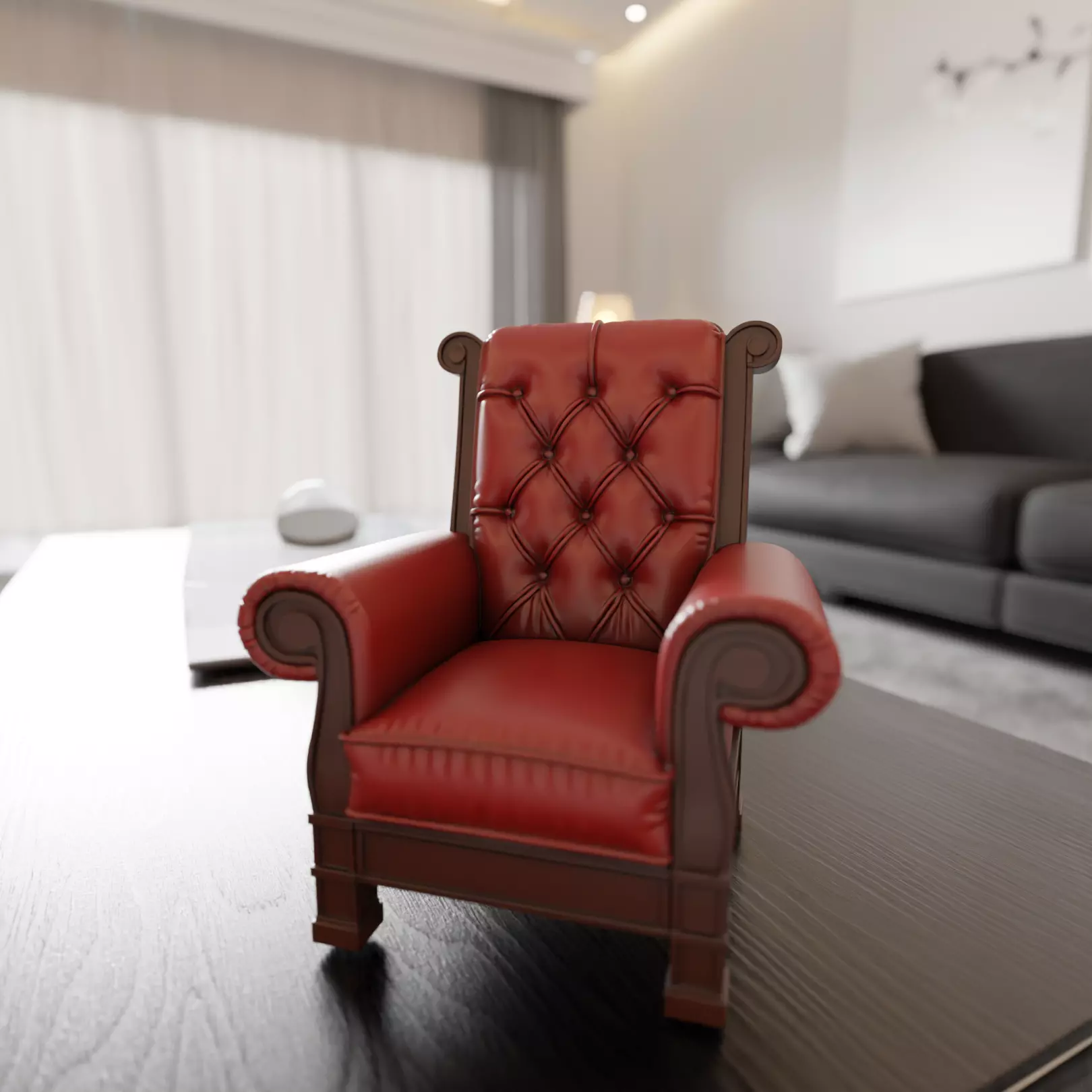 armchair 3D print model_0