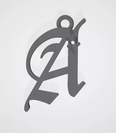 Letter A to print one stone 3D print model_0