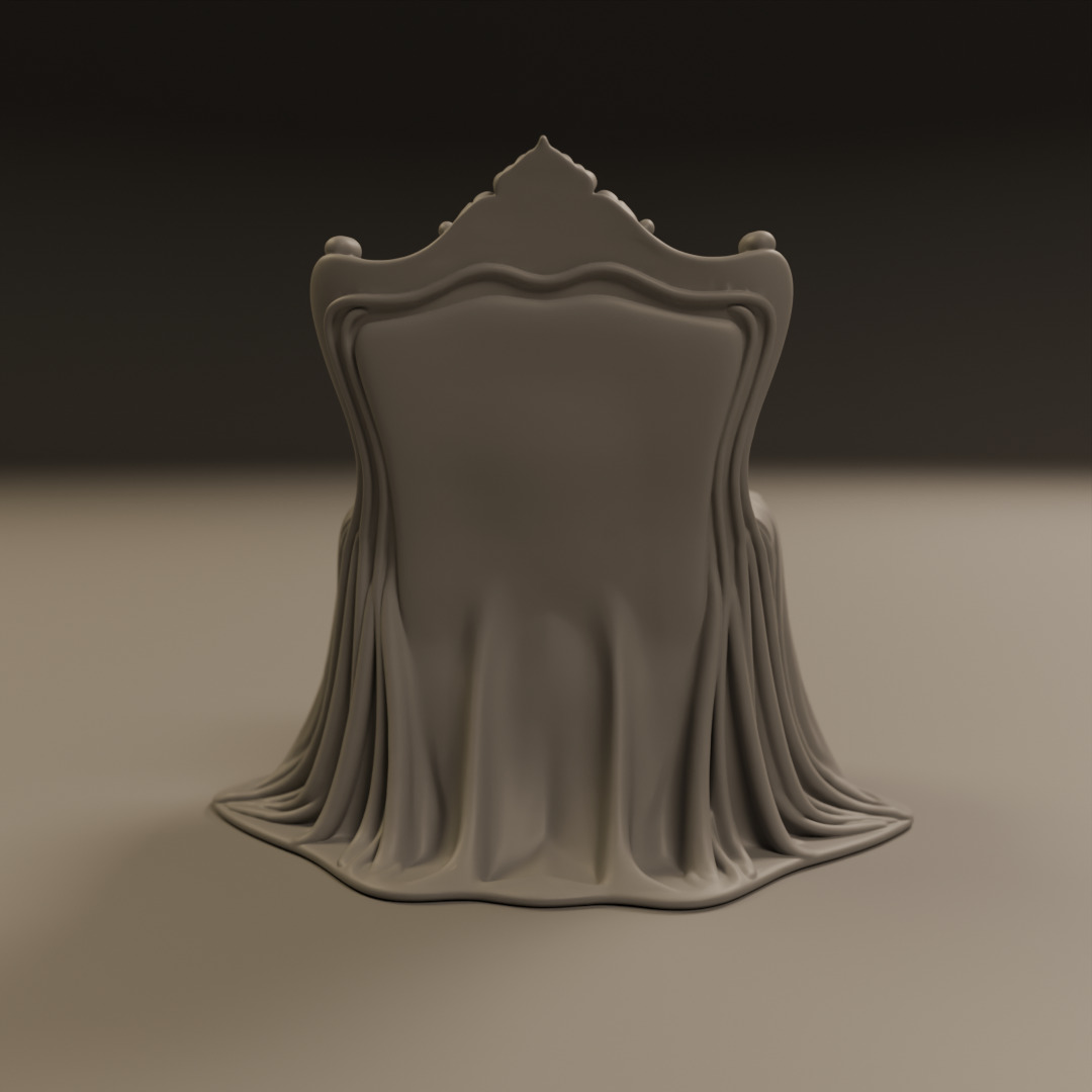 armchair 3D print model_3