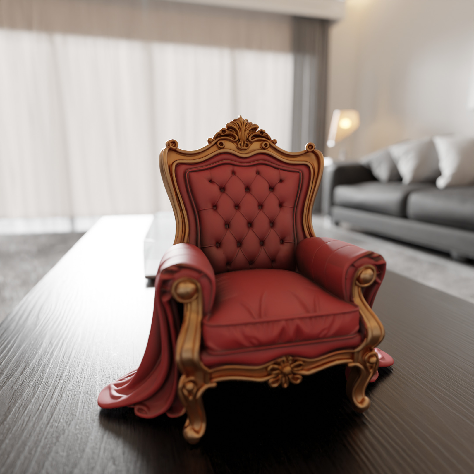armchair 3D print model_0