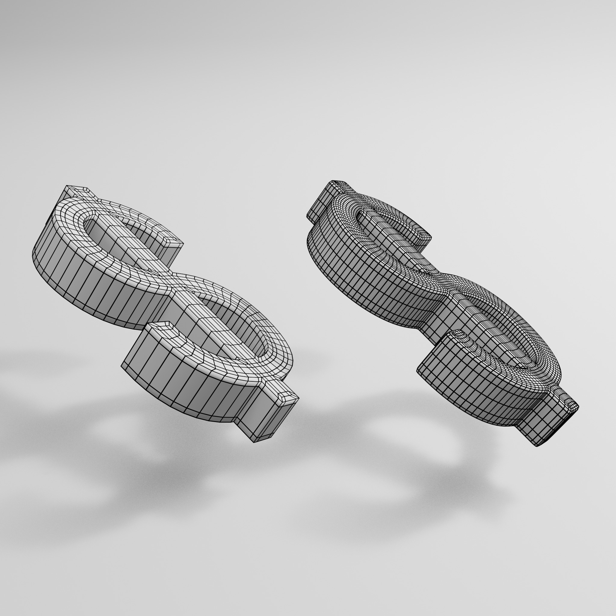 Dollar Currency Symbol 3D model_8