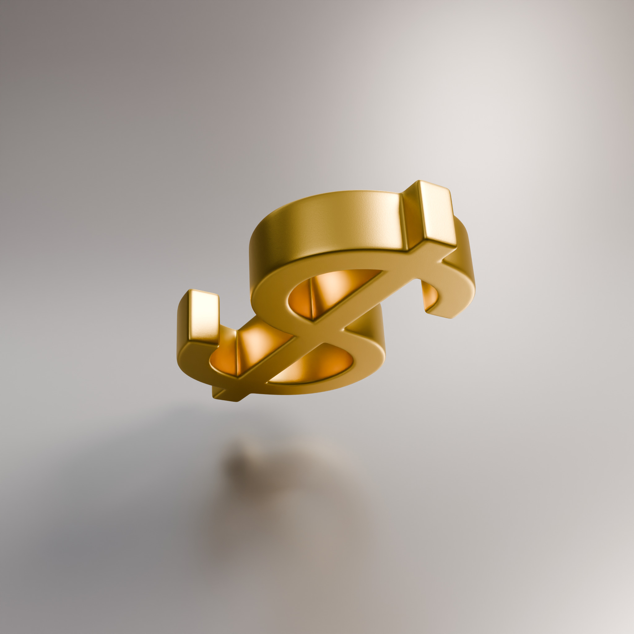 Dollar Currency Symbol 3D model_4