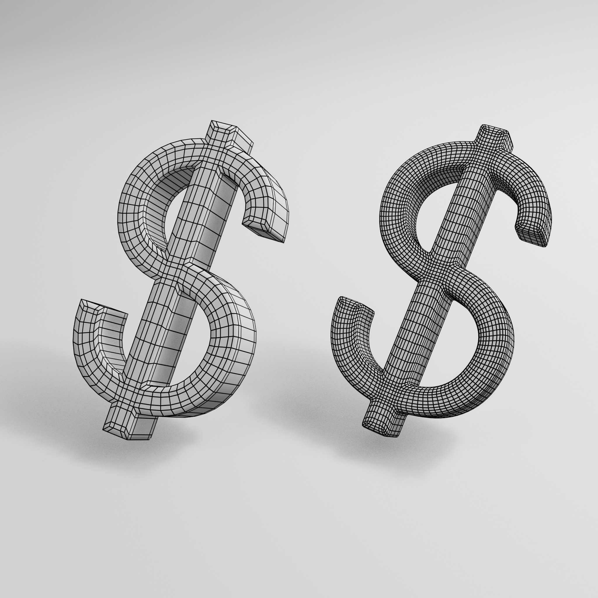 Dollar Currency Symbol 3D model_5