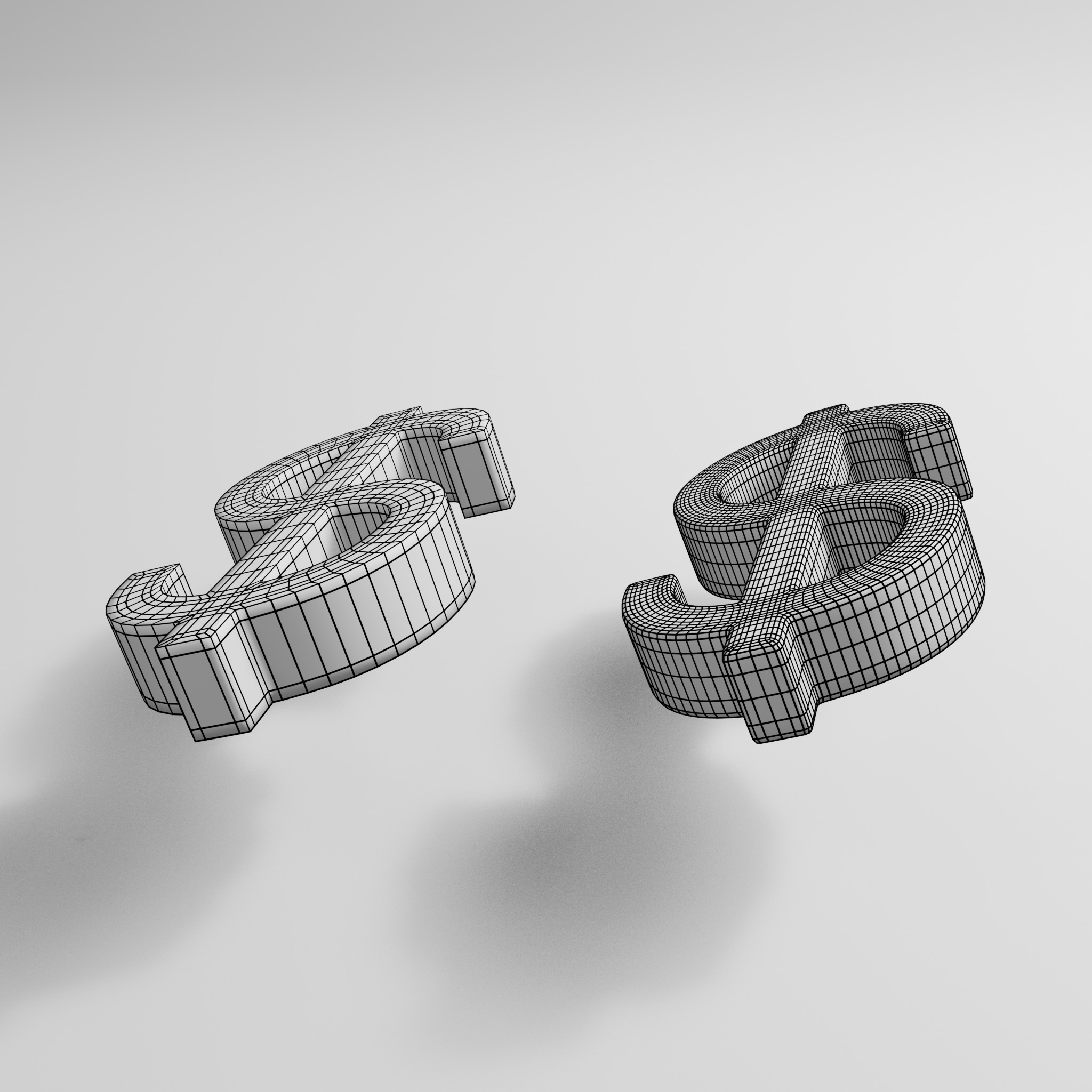 Dollar Currency Symbol 3D model_7