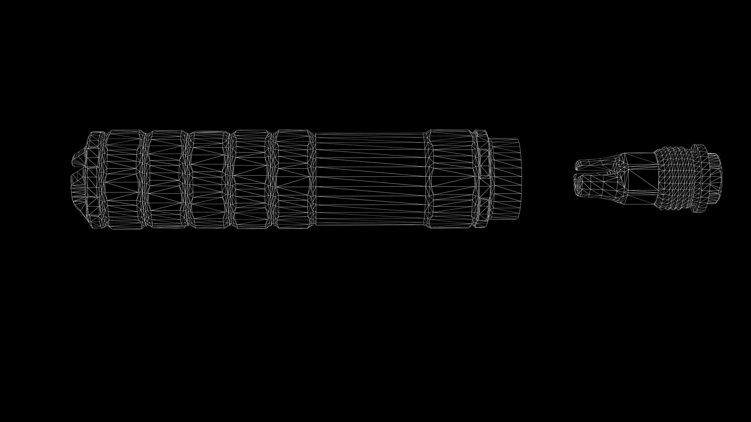 JK Armament 155 GOAT HF 556 suppressor and War Eagle flash hider Low-poly 3D model_6