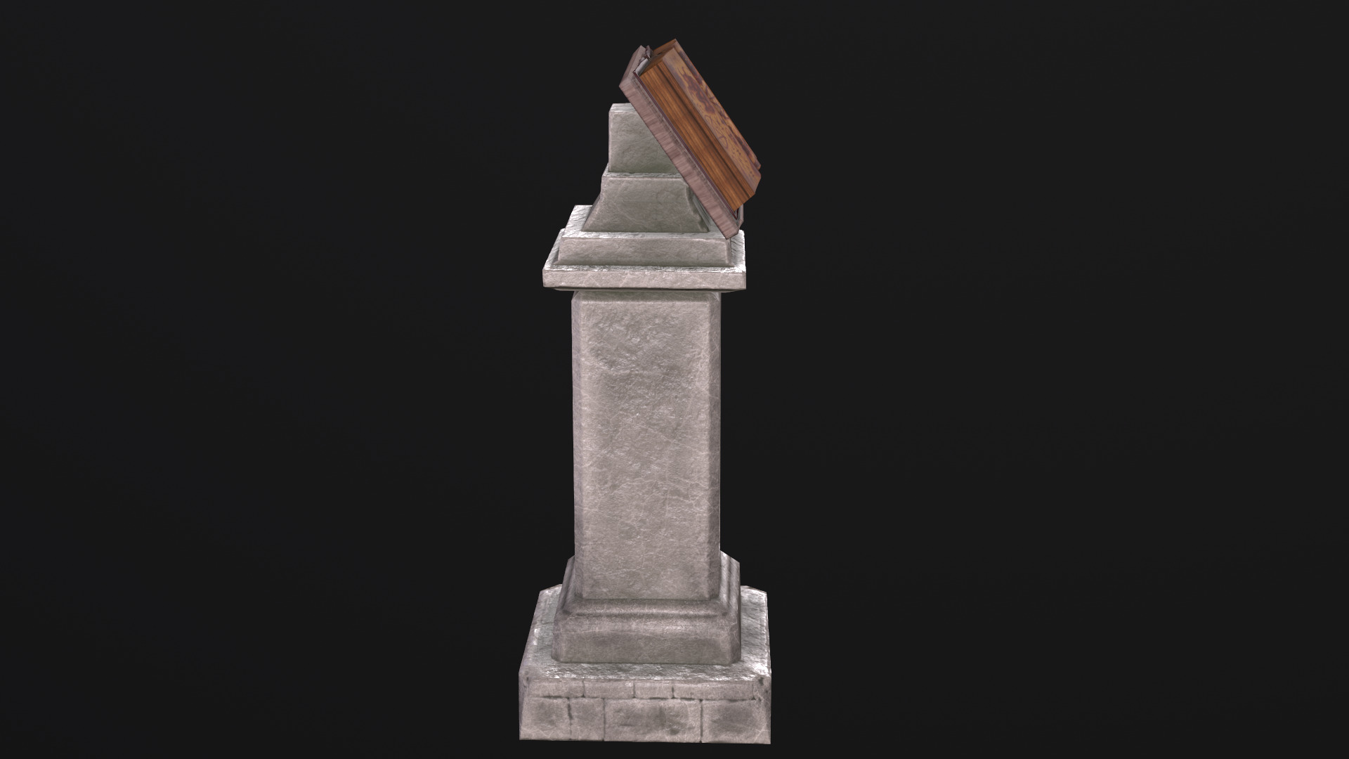 Ritual Pedestal Low-poly 3D model_5