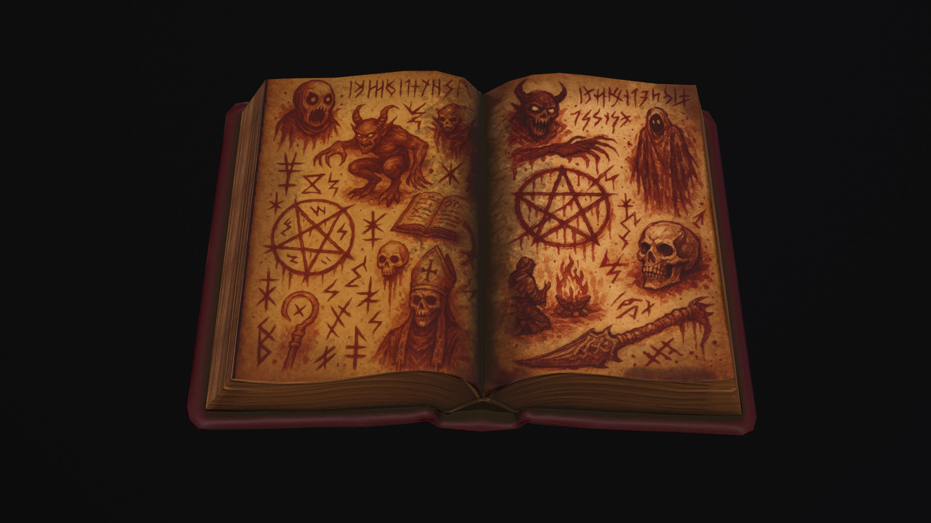 Ritual Pedestal Low-poly 3D model_4