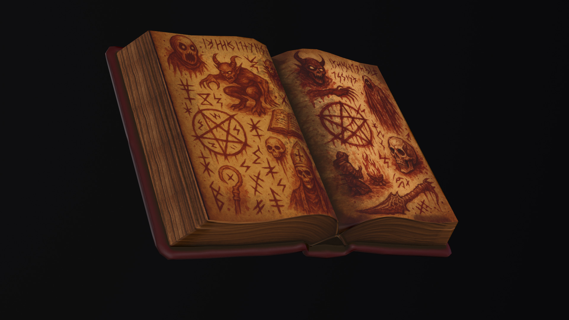 Ritual Pedestal Low-poly 3D model_3