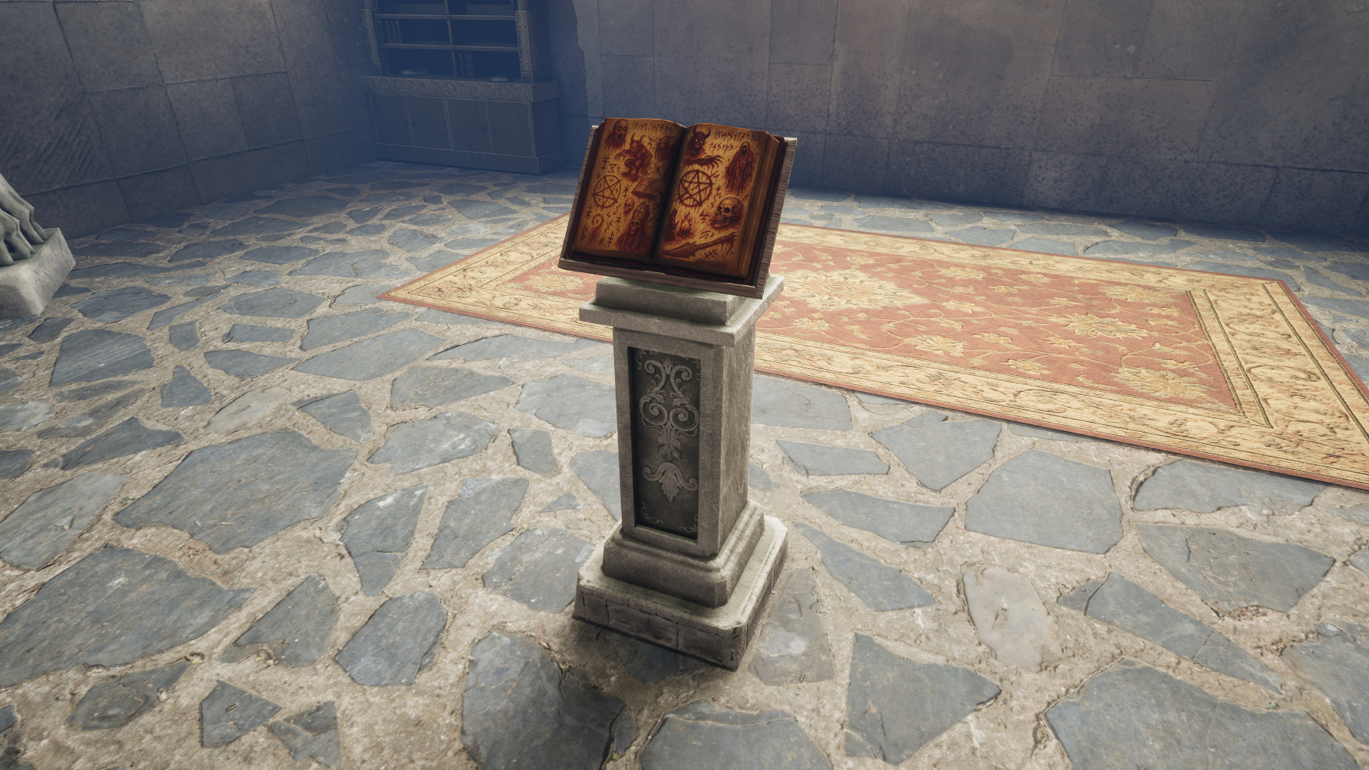 Ritual Pedestal Low-poly 3D model_14