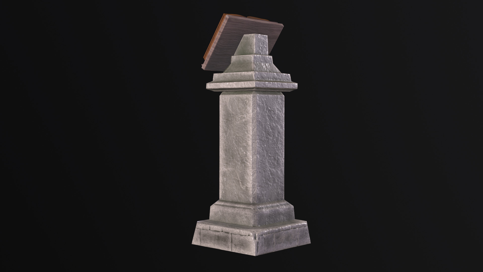 Ritual Pedestal Low-poly 3D model_7