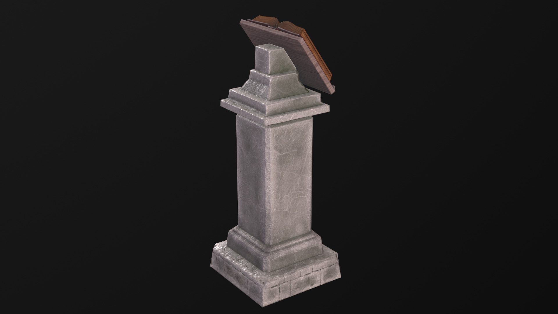 Ritual Pedestal Low-poly 3D model_6
