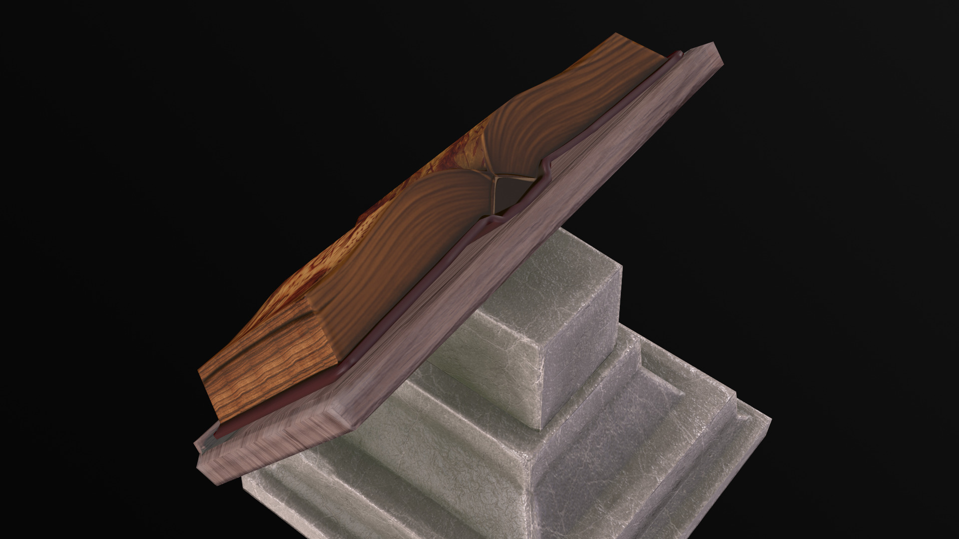 Ritual Pedestal Low-poly 3D model_9