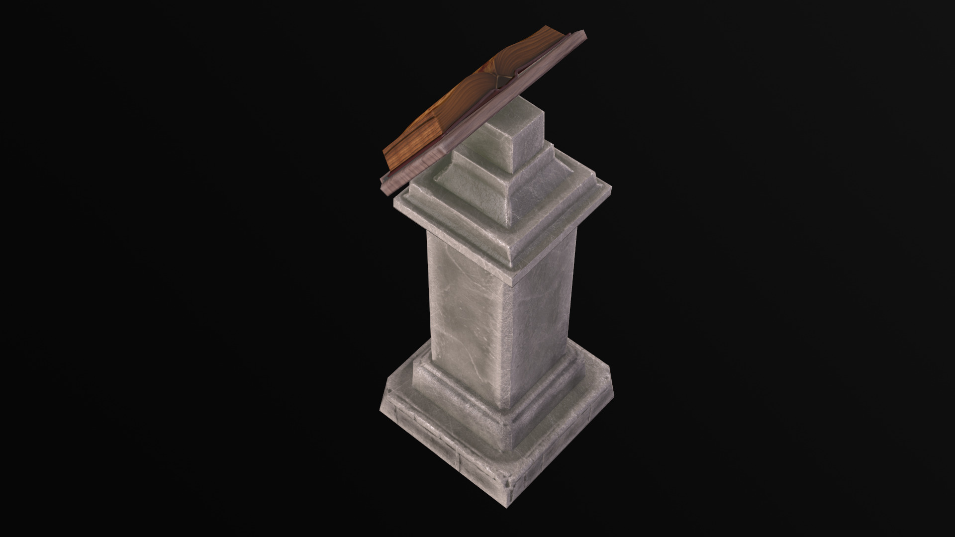 Ritual Pedestal Low-poly 3D model_8