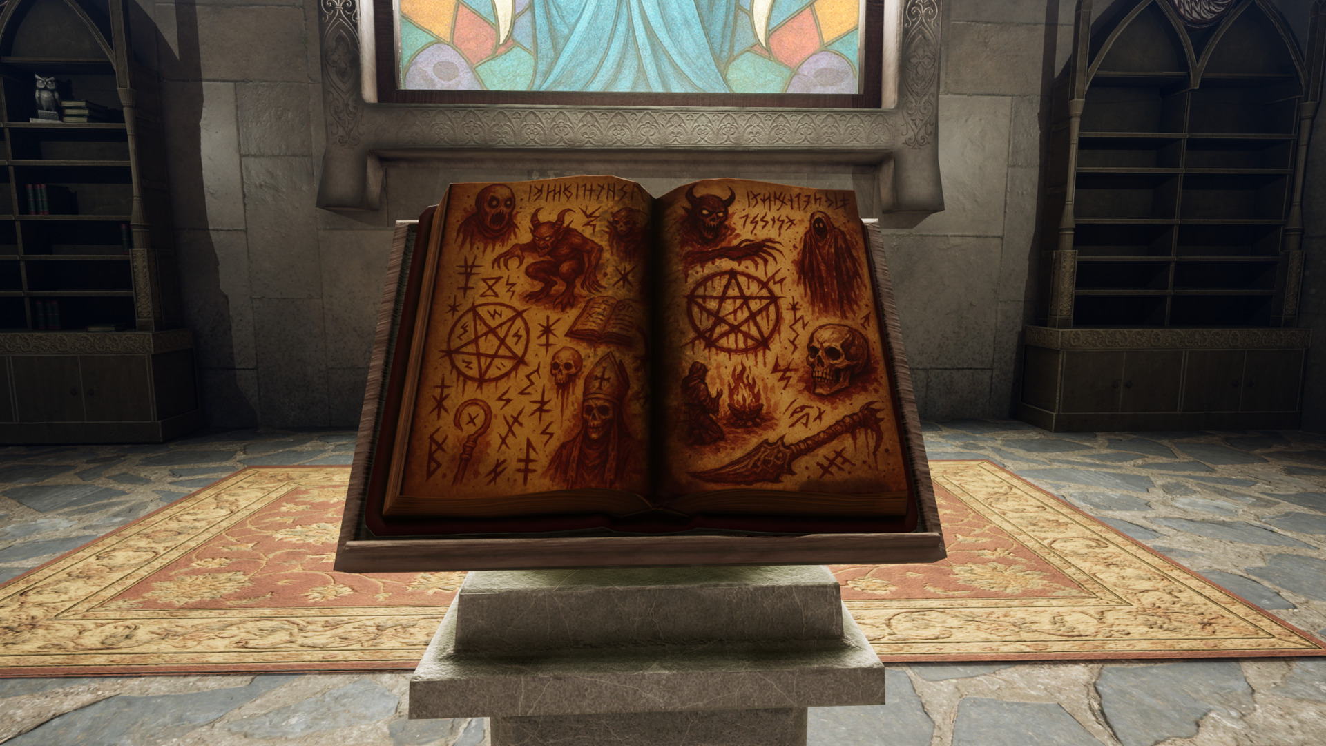 Ritual Pedestal Low-poly 3D model_15