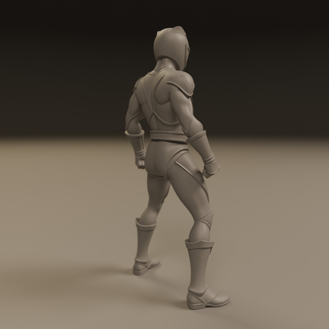 power rangers white 3D print model_7