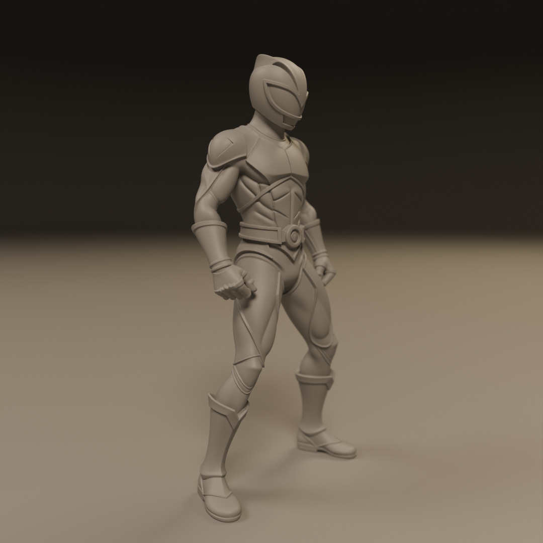 power rangers white 3D print model_4
