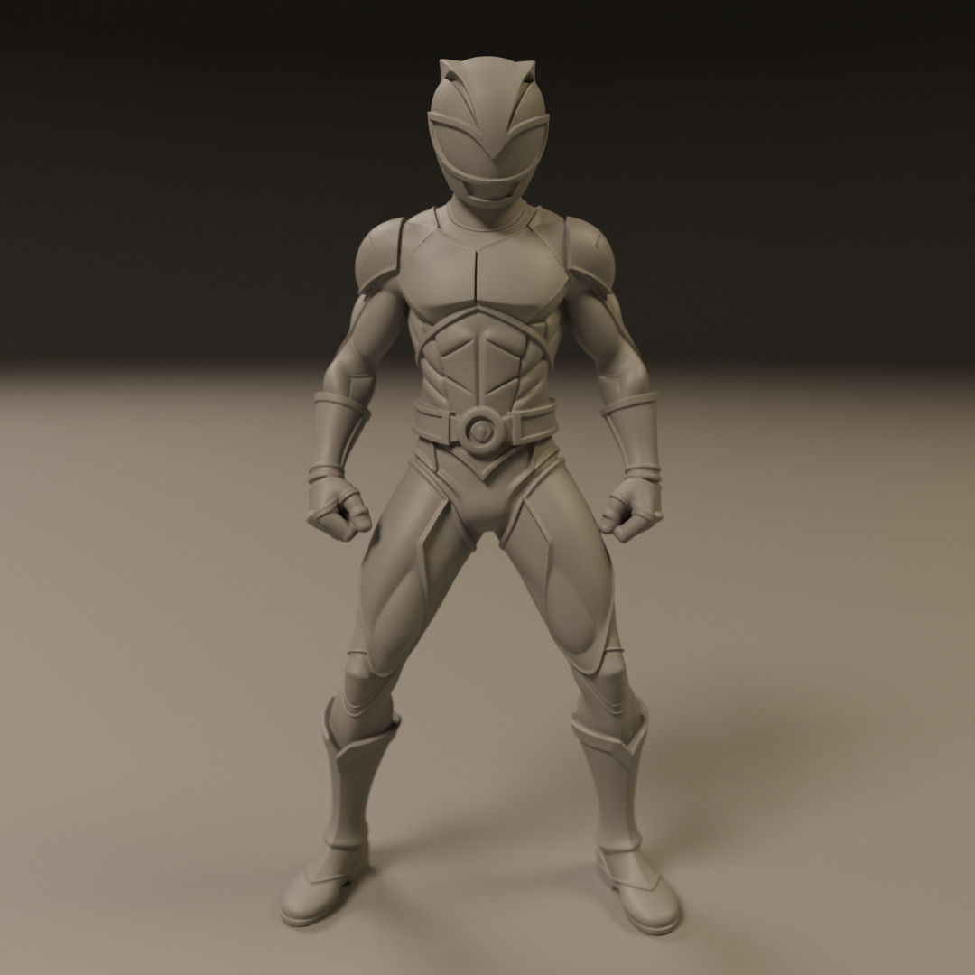 power rangers white 3D print model_8