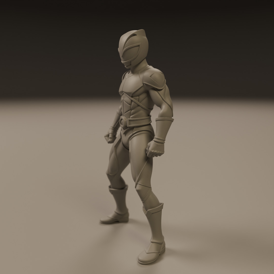 power rangers white 3D print model_5