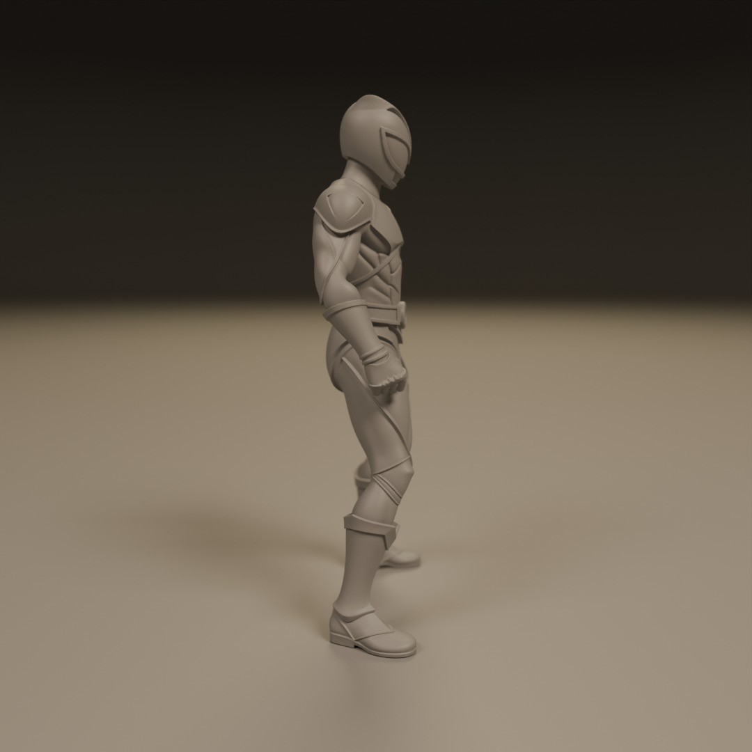 power rangers white 3D print model_1