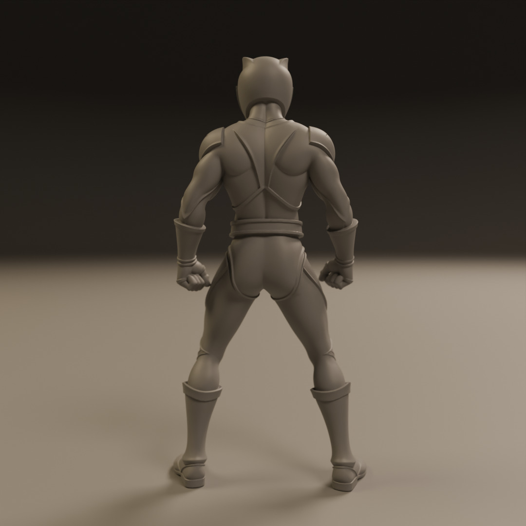 power rangers white 3D print model_3